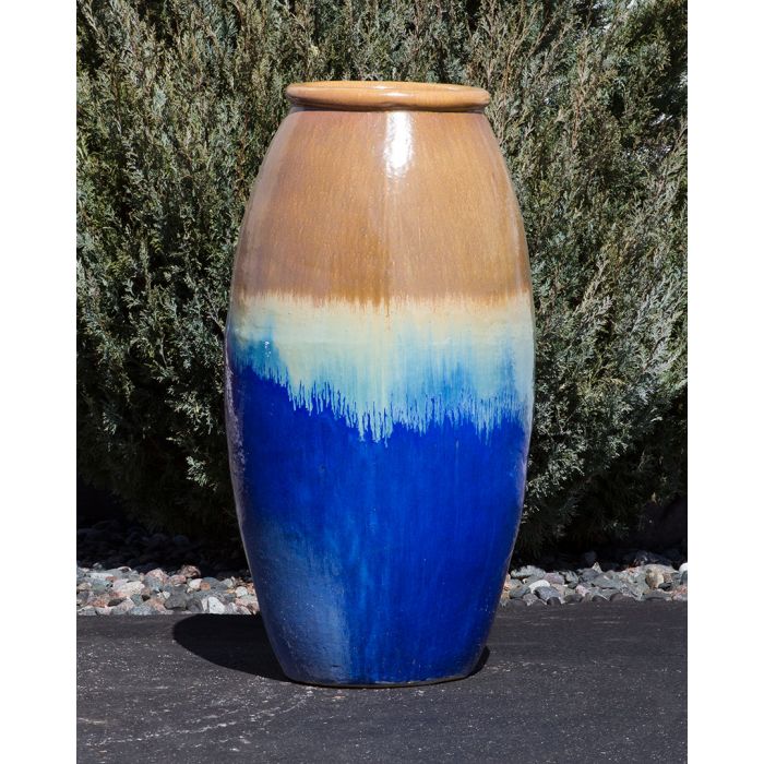 Oil Jar FNT40326 Ceramic Vase Complete Fountain Kit Vase Fountain Blue Thumb 