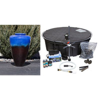 Thumbnail for Oil Jar FNT40352 Ceramic Vase Complete Fountain Kit Vase Fountain Blue Thumb 