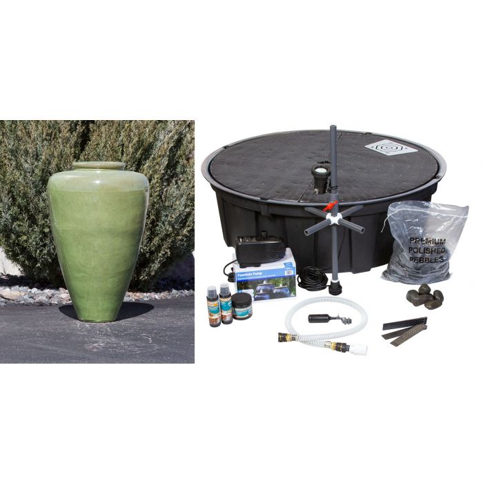 Oil Jar FNT40358 Ceramic Vase Complete Fountain Kit Vase Fountain Blue Thumb 