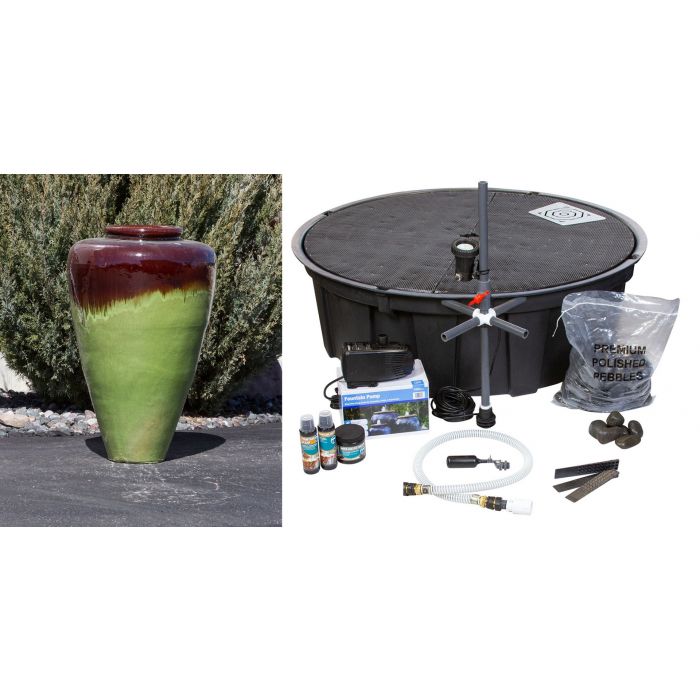 Oil Jar FNT40359 Ceramic Vase Complete Fountain Kit Vase Fountain Blue Thumb 
