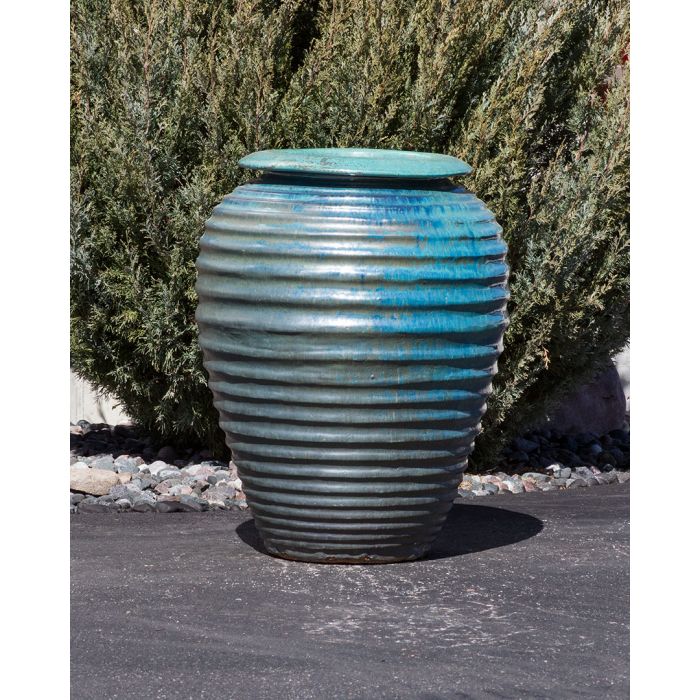 Genova FNT40364 Ceramic Vase Complete Fountain Kit Vase Fountain Blue Thumb 