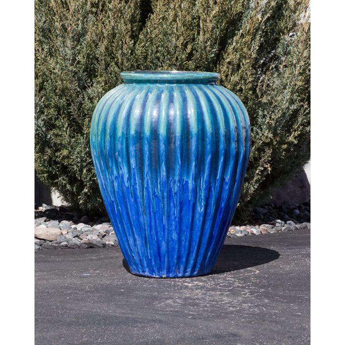 One of a Kind FNT40373 Ceramic Vase Complete Fountain Kit Vase Fountain Blue Thumb 