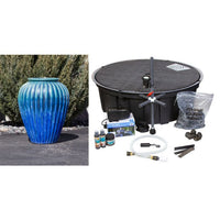 Thumbnail for One of a Kind FNT40373 Ceramic Vase Complete Fountain Kit Vase Fountain Blue Thumb 