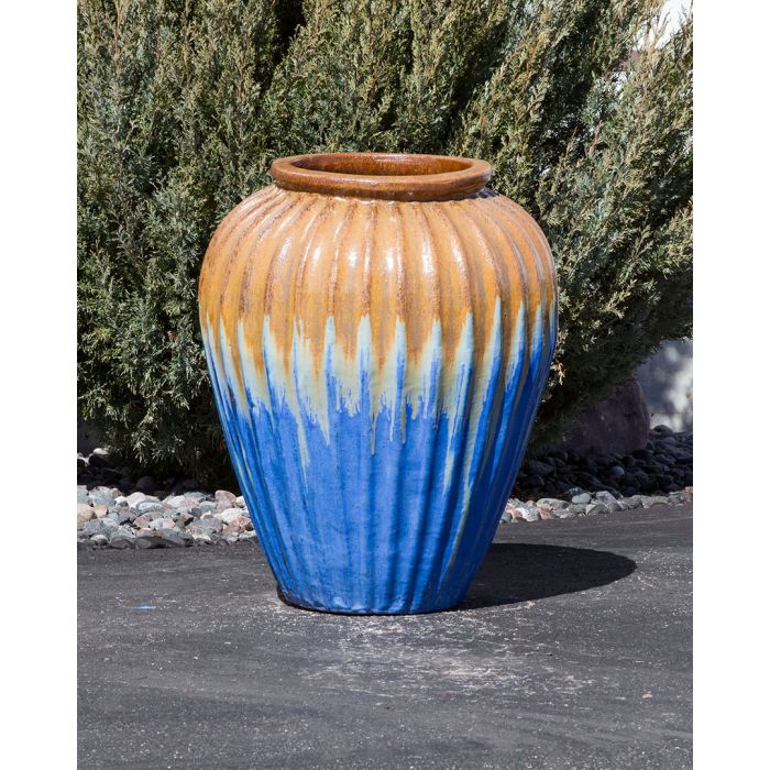 One of a Kind FNT40380 Ceramic Vase Complete Fountain Kit Vase Fountain Blue Thumb 