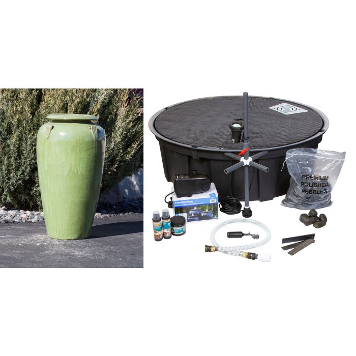Amphora FNT40398 Ceramic Vase Complete Fountain Kit Vase Fountain Blue Thumb 