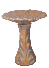 Thumbnail for Gerbera Flower Bird Bath Cast Stone Outdoor Asian Collection BirdBath Tuscan 