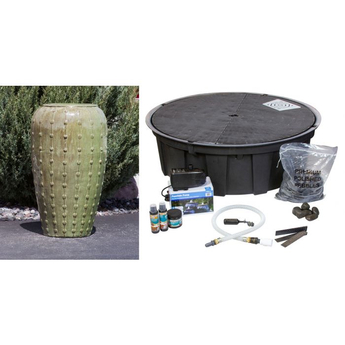 Closed Top FNT40444 Ceramic Vase Complete Fountain Kit Vase Fountain Blue Thumb 