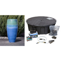 Thumbnail for Closed Top FNT40457 Ceramic Vase Complete Fountain Kit Vase Fountain Blue Thumb 