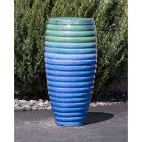 Thumbnail for Closed Top FNT40457 Ceramic Vase Complete Fountain Kit Vase Fountain Blue Thumb 