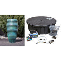 Thumbnail for Closed Top FNT40459 Ceramic Vase Complete Fountain Kit Vase Fountain Blue Thumb 