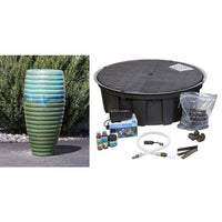 Thumbnail for Closed Top FNT40461 Ceramic Vase Complete Fountain Kit Vase Fountain Blue Thumb 