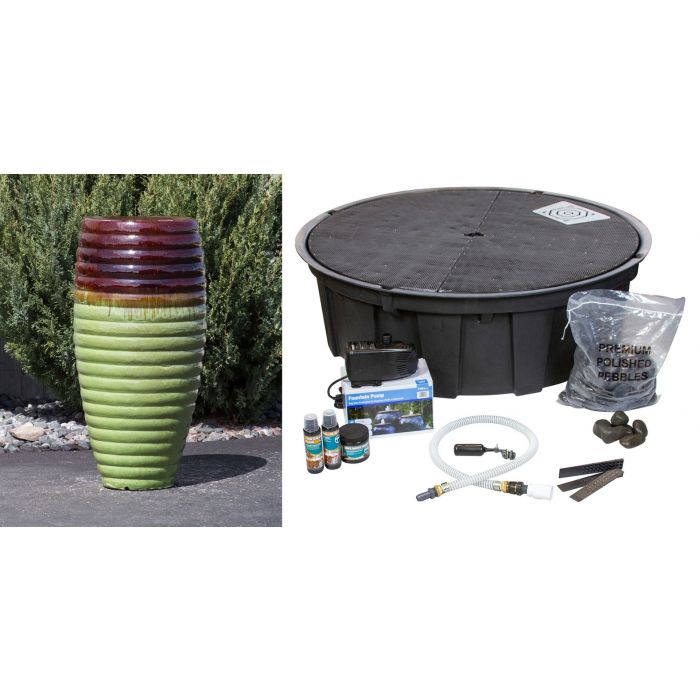 Closed Top FNT40462 Ceramic Vase Complete Fountain Kit Vase Fountain Blue Thumb 