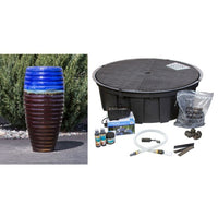 Thumbnail for Closed Top FNT40463 Ceramic Vase Complete Fountain Kit Vase Fountain Blue Thumb 