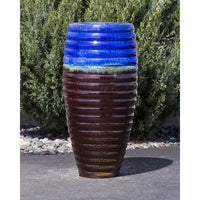 Thumbnail for Closed Top FNT40463 Ceramic Vase Complete Fountain Kit Vase Fountain Blue Thumb 