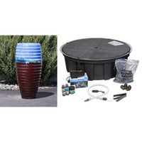 Thumbnail for Closed Top FNT40464 Ceramic Vase Complete Fountain Kit Vase Fountain Blue Thumb 