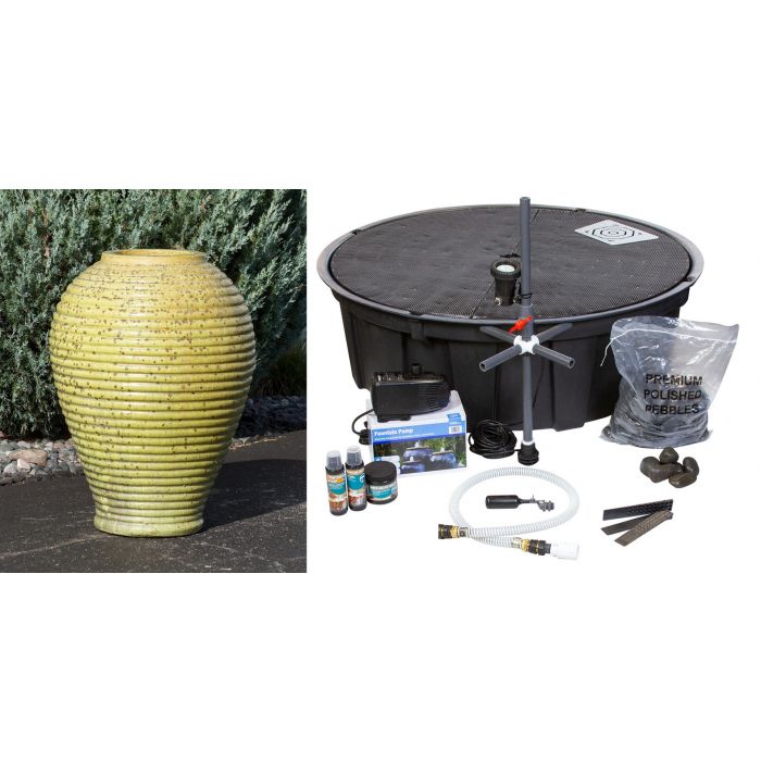 Genova FNT40472 Ceramic Vase Complete Fountain Kit Vase Fountain Blue Thumb 
