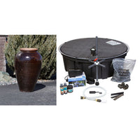 Thumbnail for Tuscany FNT40567 Ceramic Triple Vase Complete Fountain Kit Vase Fountain Blue Thumb 