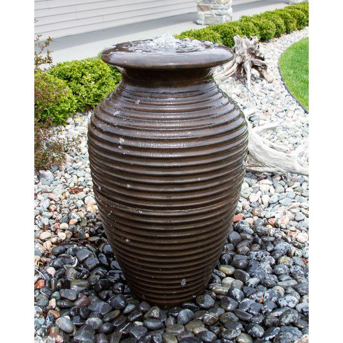 Closed Top FNT40669 Ceramic Vase Complete Ripple Fountain Kit Vase Fountain Blue Thumb 