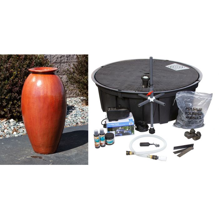 Oil Jar FNT40677 Ceramic Vase Complete Fountain Kit Vase Fountain Blue Thumb 