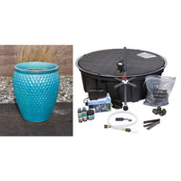 Thumbnail for One of a Kind FNT40706 Ceramic Vase Complete Fountain Kit Vase Fountain Blue Thumb 