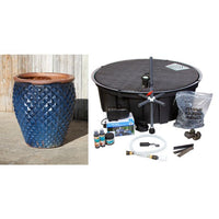 Thumbnail for One of a Kind FNT40730 Ceramic Vase Complete Fountain Kit Vase Fountain Blue Thumb 