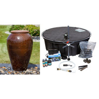 Thumbnail for Tuscany FNT40754 Ceramic Triple Vase Complete Fountain Kit Vase Fountain Blue Thumb 