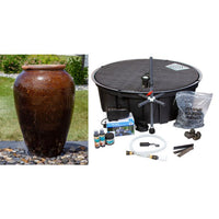 Thumbnail for Tuscany FNT40759 Ceramic Triple Vase Complete Fountain Kit Vase Fountain Blue Thumb 