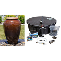 Thumbnail for Tuscany FNT40762 Ceramic Triple Vase Complete Fountain Kit Vase Fountain Blue Thumb 