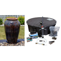 Thumbnail for Tuscany FNT40763 Ceramic Triple Vase Complete Fountain Kit Vase Fountain Blue Thumb 