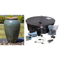 Thumbnail for Tuscany FNT40770 Ceramic Triple Vase Complete Fountain Kit Vase Fountain Blue Thumb 
