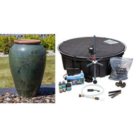 Thumbnail for Tuscany FNT40773 Ceramic Triple Vase Complete Fountain Kit Vase Fountain Blue Thumb 