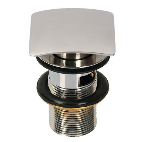 Square Chrome Pop-Up Drain Accessory - Strainer/Stopper Cantrio 