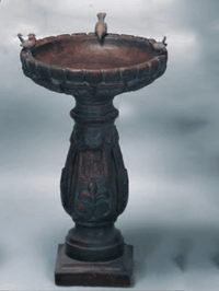Thumbnail for Verona 2 and 3 Birds Cast Stone Outdoor Asian Collection BirdBath Tuscan 