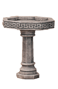 Thumbnail for Labyrinth Bird Bath Cast Stone Outdoor Asian Collection BirdBath Tuscan 