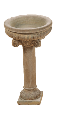 Thumbnail for Dafne Bird Bath Cast Stone Outdoor Asian Collection BirdBath Tuscan 
