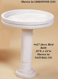 Thumbnail for Deco Bird Bath Cast Stone Outdoor Asian Collection BirdBath Tuscan 