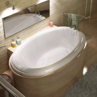 Thumbnail for Atlantis Whirlpools 4478PCAL Petite 44 x 78 Oval Air Jetted Bathtub Whirlpool Bathtub Atlantis 