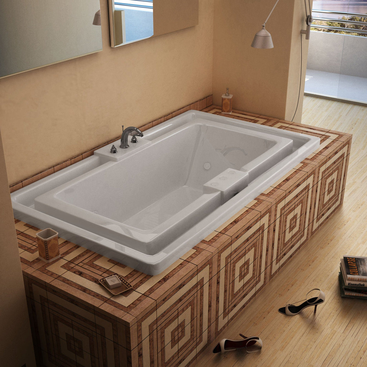 Atlantis Whirlpools 4678IWR Infinity 46 x 78 Endless Flow Whirlpool Jetted Tub Whirlpool Bathtub Atlantis 