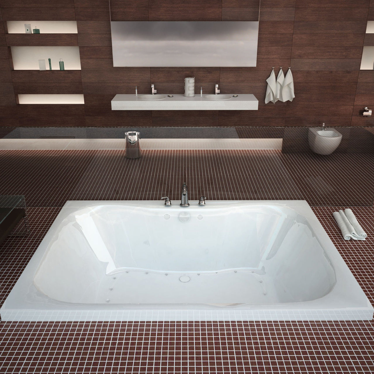 Atlantis Whirlpools 4860NAR Neptune 48 x 60 Rectangular Air Jetted Bathtub Whirlpool Bathtub Atlantis 