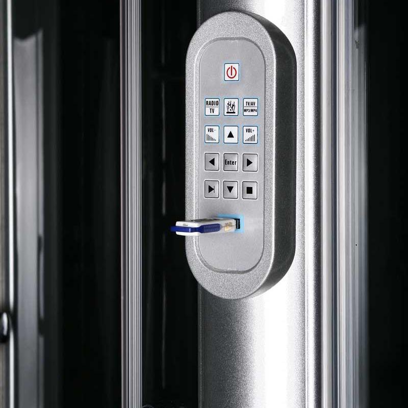 Maya Bath Siena-White-Right Steam Shower Steam Shower Maya Bath 
