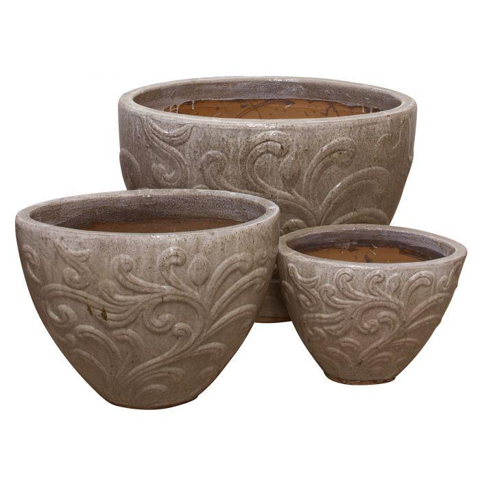 One of a Kind FNT50015 Ceramic Triple Vase Complete Fountain Kit Vase Fountain Blue Thumb 