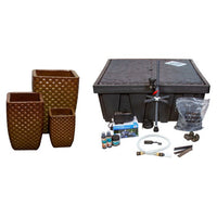 Thumbnail for Luna FNT50052 Ceramic Triple Vase Complete Fountain Kit Vase Fountain Blue Thumb 