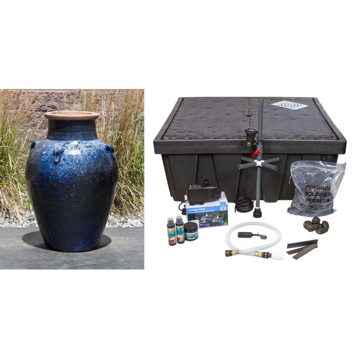 Amphora FNT50079 Ceramic Vase Complete Fountain Kit Vase Fountain Blue Thumb 