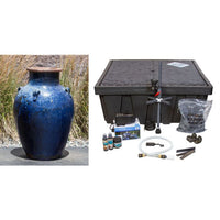 Thumbnail for Amphora FNT50099 Ceramic Vase Complete Fountain Kit Vase Fountain Blue Thumb 