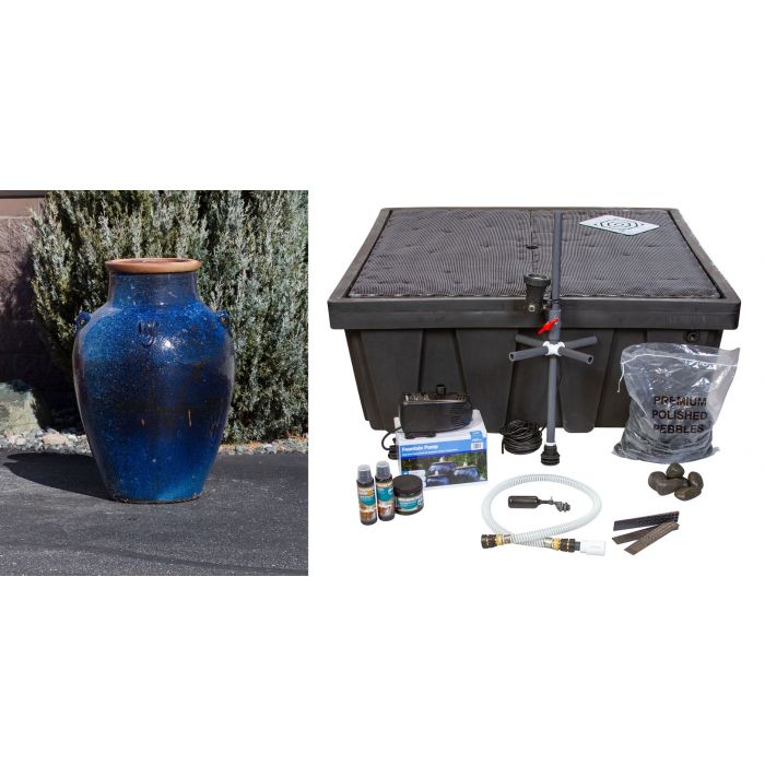 Amphora FNT50258 Ceramic Vase Complete Fountain Kit Vase Fountain Blue Thumb 