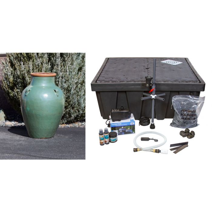 Amphora FNT50263 Ceramic Vase Complete Fountain Kit Vase Fountain Blue Thumb 