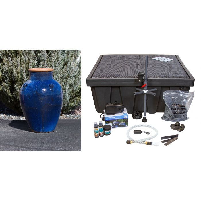 Amphora FNT50267 Ceramic Vase Complete Fountain Kit Vase Fountain Blue Thumb 