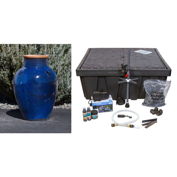 Amphora FNT50270 Ceramic Vase Complete Fountain Kit Vase Fountain Blue Thumb 