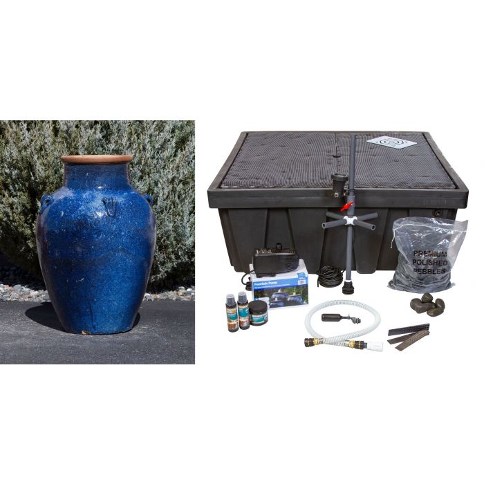 Amphora FNT50275 Ceramic Vase Complete Fountain Kit Vase Fountain Blue Thumb 
