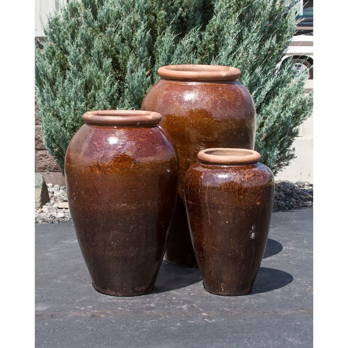 Tuscany FNT50323 Ceramic Triple Vase Complete Fountain Kit Vase Fountain Blue Thumb 